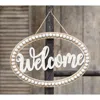 Homegifo *distressed Beaded Wall Sign 'welcome"