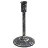 Homegifo Distressed Black Candle Holder 9"
