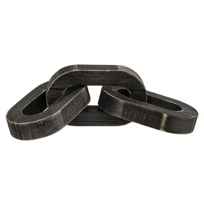 Homegifo Distressed Black Wooden Chain