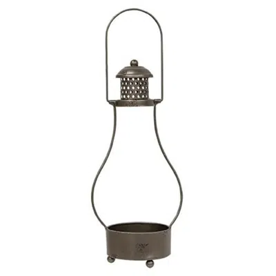 Homegifo Distressed Bronze Lantern In Black