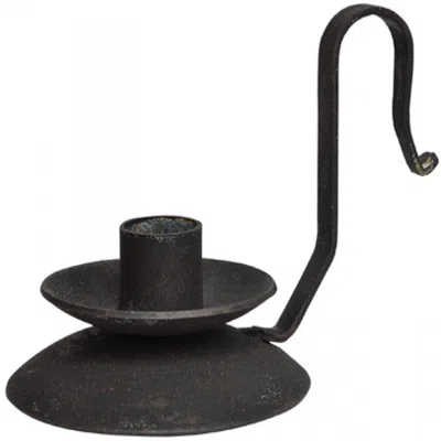 Homegifo Distressed Candle Holder - Small In Black