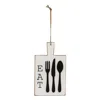 Homegifo *distressed Eat Cutting Board Ornament