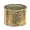 Homegifo Distressed Gold Round Bucket