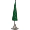 Homegifo Distressed Green Metal Christmas Cone Tree - 15.5"h