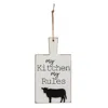 Homegifo *distressed My Kitchen My Rules Cutting Board Ornament