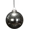 Homegifo *distressed Silver Poly Ball Ornament 6"