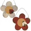 Homegifo Distressed Wooden Flower & Bug Ornament 2 Asstd.