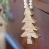 Homegifo Distressed Wooden Tree Beaded Ornament