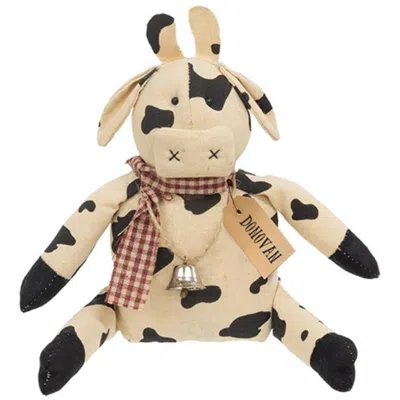 Homegifo Donovan Cow W/bell Doll In Neutral