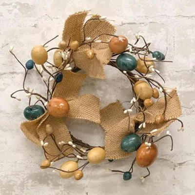 Homegifo Egg Pip & Burlap Ring 3.5" In Neutral
