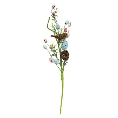 Homegifo Eggs With Bird And Nest Spray In Multi