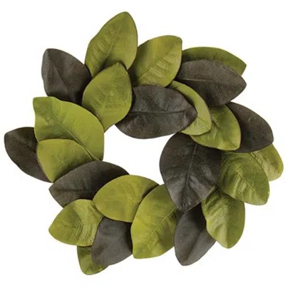 Homegifo *elegant Magnolia Leaves Wreath 12" In Green