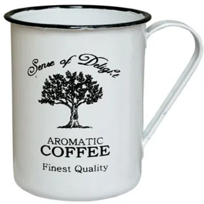 Homegifo Enamelware Coffee Cup In White
