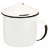 Homegifo Enamelware Mug With Lid - 4"
