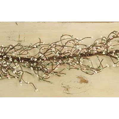 Homegifo English Garden Pip Garland 4.5 Ft. In Brown