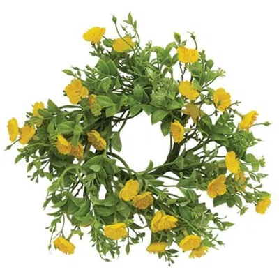 Homegifo Evening Primrose Candle Ring In Yellow