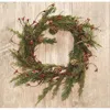 Homegifo Evergreen Pine W/red Pips Wreath 13"