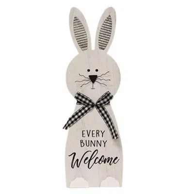 Homegifo Every Bunny Welcome Standing Bunny In Gray