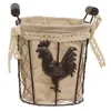 Homegifo Fabric Lined Chicken Wire Rooster Bucket
