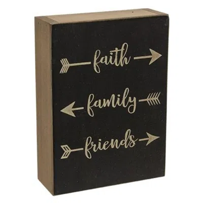 Homegifo *faith Family Friends Box Sign In Black