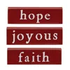 Homegifo *faith Hope Or Joyous Thin Mini Block 3 Asstd.
