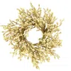 HOMEGIFO FALL ARRAY ASTILBE CANDLE RING CREAM