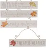 Homegifo *fall Leaves Wood Hanger Ornament 4 Asstd.