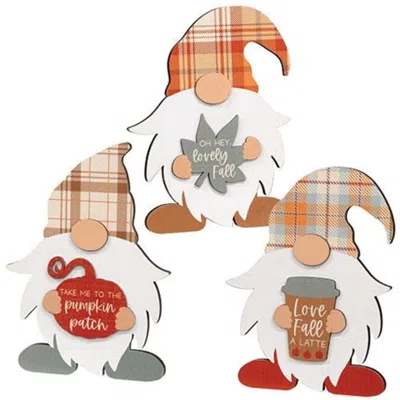 Homegifo Fall Love Easel Gnome 3 Asstd.