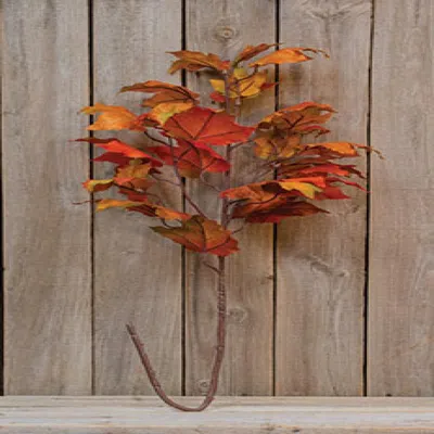 Homegifo Fall Maple Leaves Stem In Red