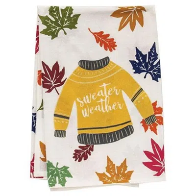 Homegifo *fall Sweater Dish Towel In Neutral