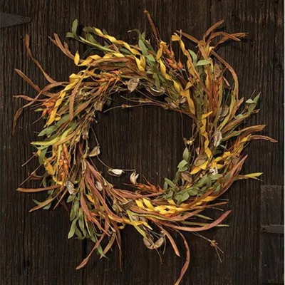 Homegifo Fall Wheat & Grass Wreath 20" In Multi