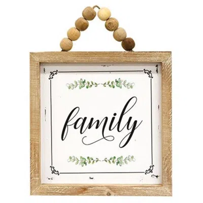 Homegifo *family Bead Hanger Sign In Brown