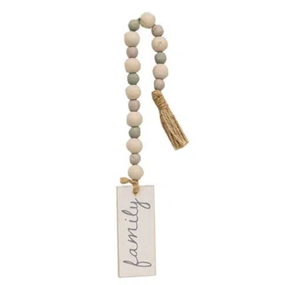 Homegifo Family Beaded Tag Garland In White