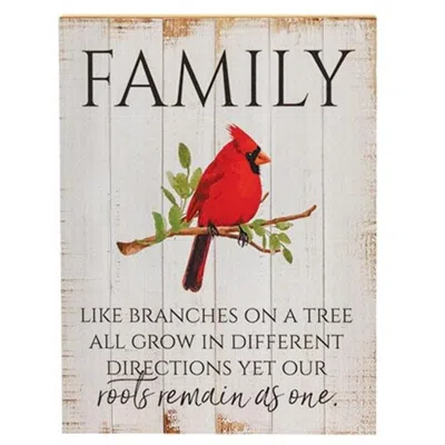 Homegifo Family Cardinal Block Sign In White