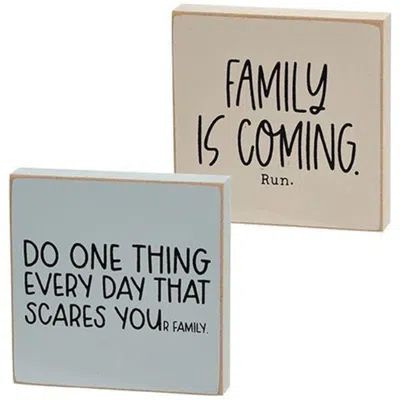 Homegifo Family Is Coming Square Block 2 Asstd. In Multi
