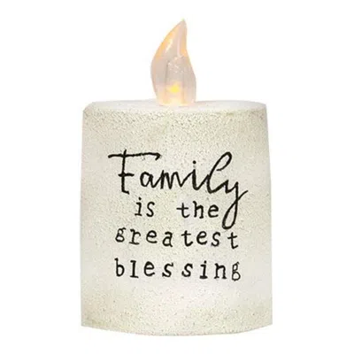 Homegifo Family Is The Greatest Blessing White Cement Timer Pillar