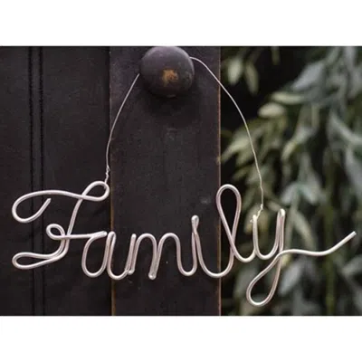 Homegifo *family Script Metal Ornament In Multi