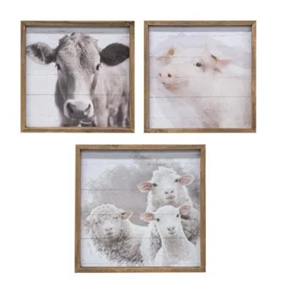 Homegifo Farm Animal Portrait Frame 3 Asstd. In Multi