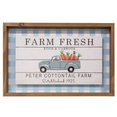 Homegifo *farm Fresh Eggs & Carrots Shadowbox Sign In Multi