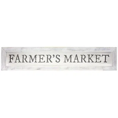 Homegifo *farmer's Market White Framed Sign In Gray