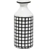 Homegifo Farmhouse Check Enamel Vase Small