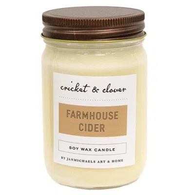 Homegifo Farmhouse Cider Soy Jar Candle 12 oz