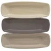 Homegifo Farmhouse Colors Squared Oval Tray 3 Asstd.
