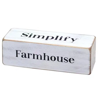 Homegifo *farmhouse Four-sided Block In Gray