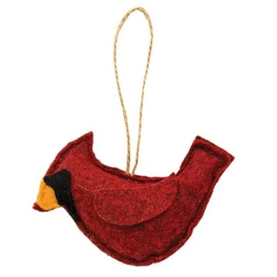 Homegifo Felt Cardinal Ornament In Red