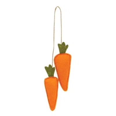 Homegifo Felt Carrots Ornament In Orange