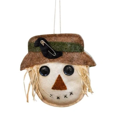 Homegifo Felt Scarecrow Head Ornament In Multi