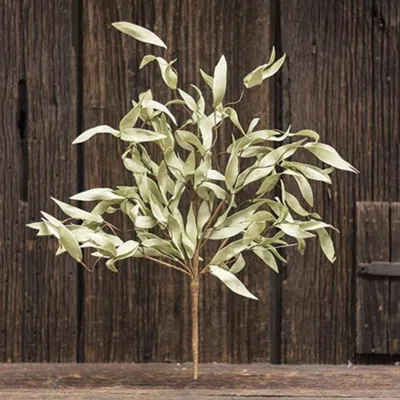 Homegifo Flocked Herb Leaves Bush 24" In Green