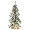Homegifo Flocked Mini Downswept Tree With Burlap Base 24"