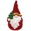Homegifo Flocked Resin Santa Gnome Figurine